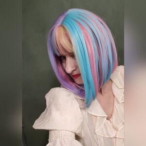 NWT Cotton Candy Color Wig In Long Bob By Haircube